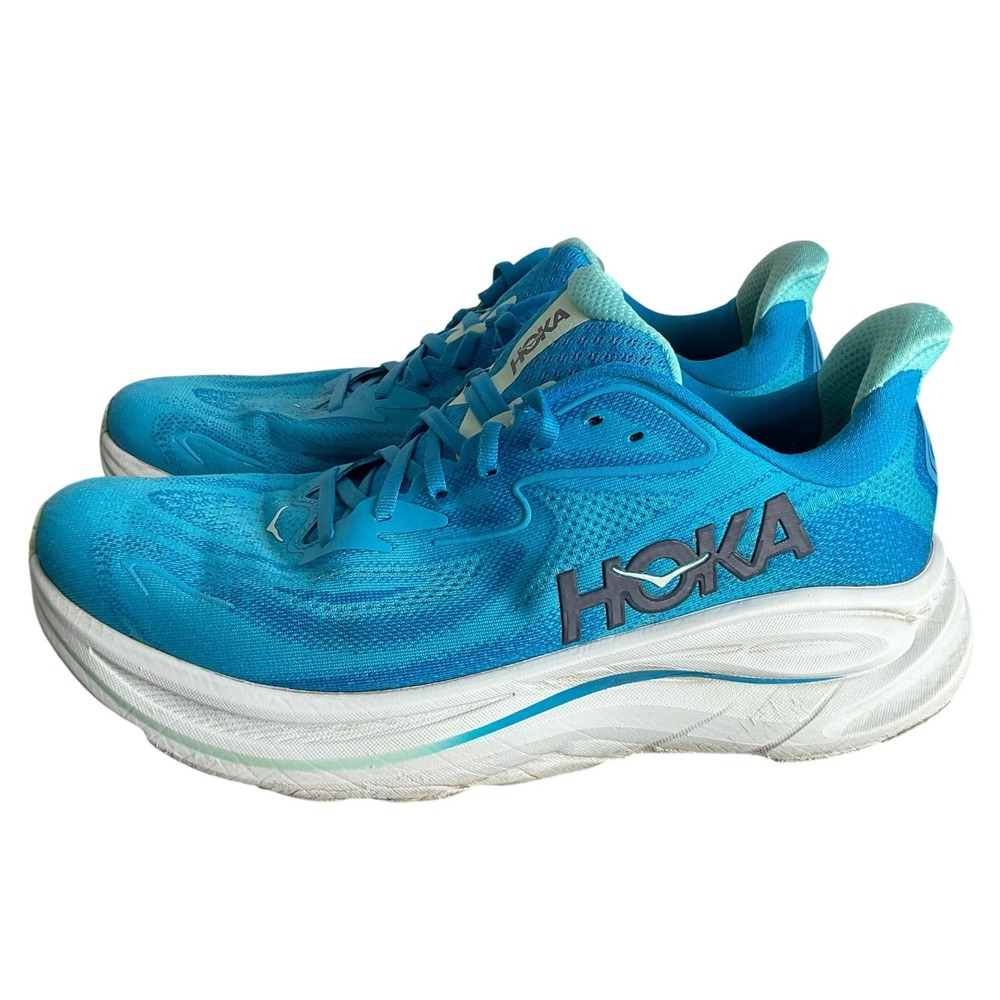 Hoka Clifton 10 Mens Blue Running Shoes 1162030 HSK Size 12D